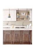 Lampa wisząca CONCRETE 12 cm- szary beton, drewno - Step Into Design