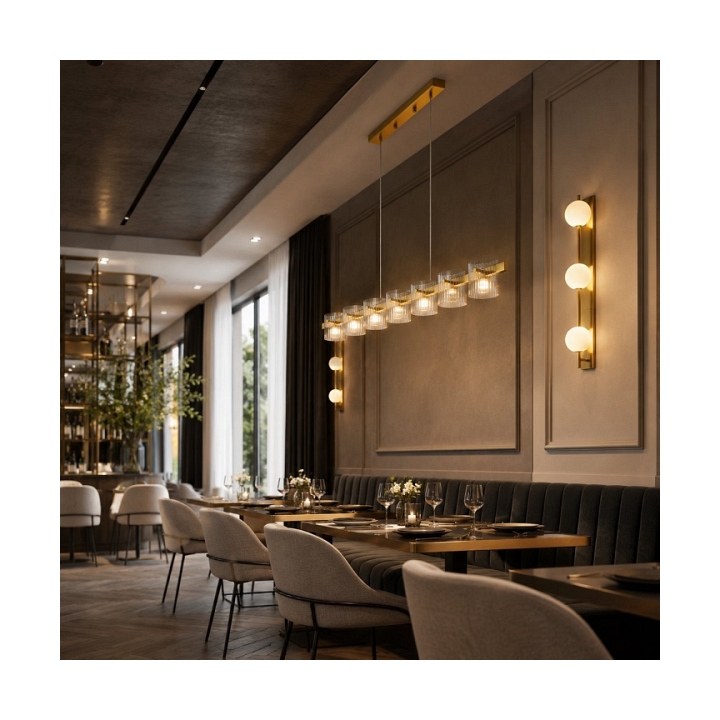 Lampa wisząca LED BACCIO złota 120 cm, złota - Step Into Design