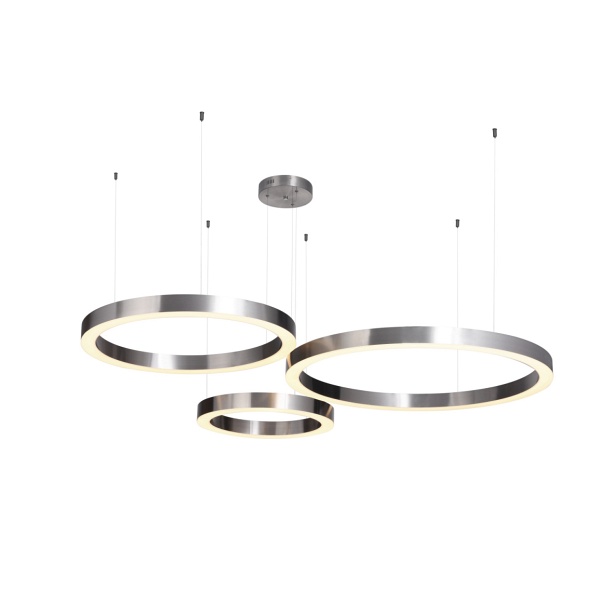 Lampa wisząca CIRCLE 40+60+80 - LED, ring mosiądz na 1 podsufitce Step Into Design