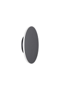 Lampa ścienna NYX 15 cm - LED okrągła, metalowa, czarna - Step Into Design
