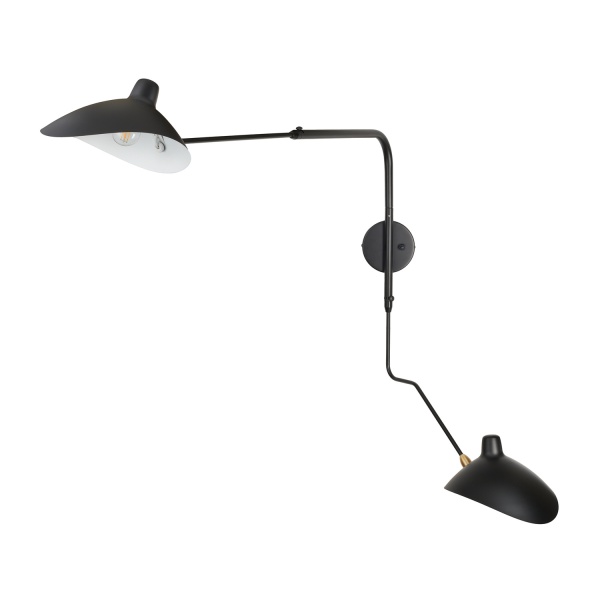 Lampa ścienna CRANE-2W S czarna 110 cm Step Into Design