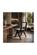 Krzesło BOHO bukowe w kolorze czarnym - Step Into Design