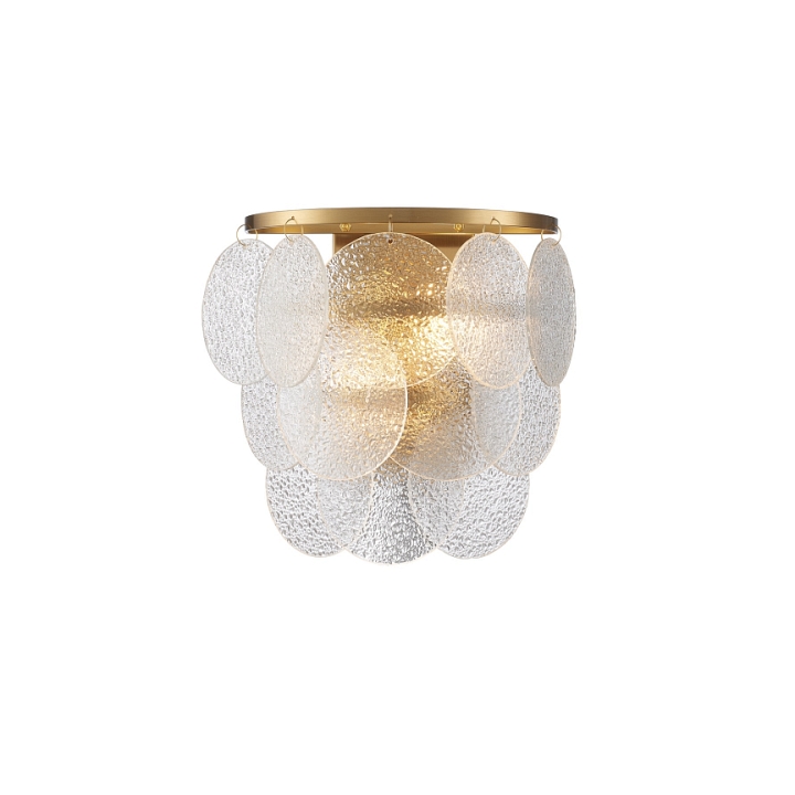 Lampa ścienna FIORE 30 cm - kinkiet złoty, kryształowy - Step Into Design
