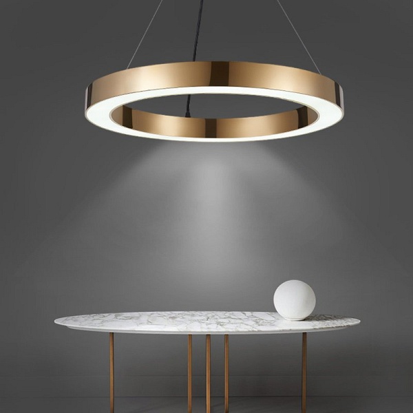 Lampa wisząca CIRCLE 80 cm - LED, ring tytanowy Step Into Design