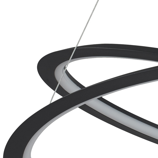 Lampa wisząca SPIRELLO ledowa czarna 80 cm Step Into Design