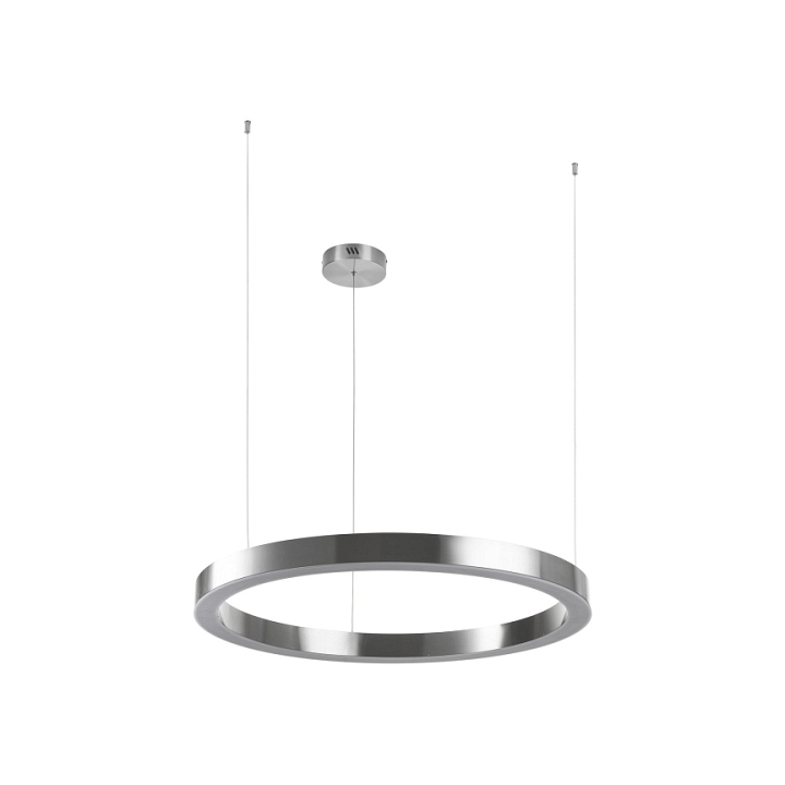 Lampa wisząca CIRCLE 80 cm - LED, ring nikiel szczotkowany - Step Into Design