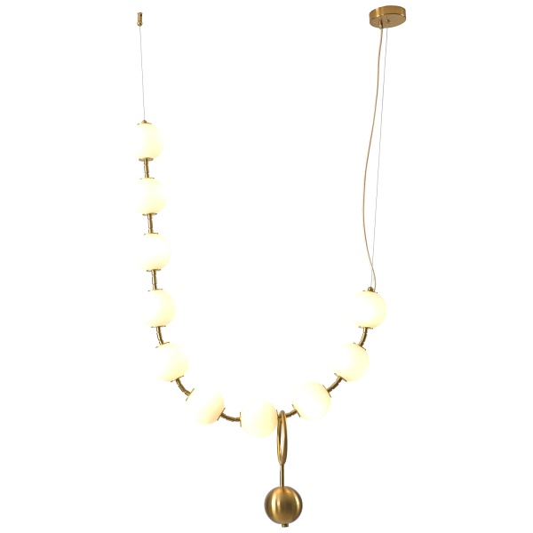 Lampa wisząca CORALLI L biało-mosiężna Step Into Design