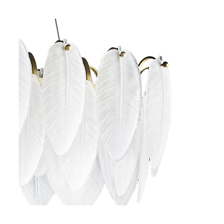 Lampa wisząca PIUMA LONG 100 cm – biała, oprawa sufitowa - Step Into Design