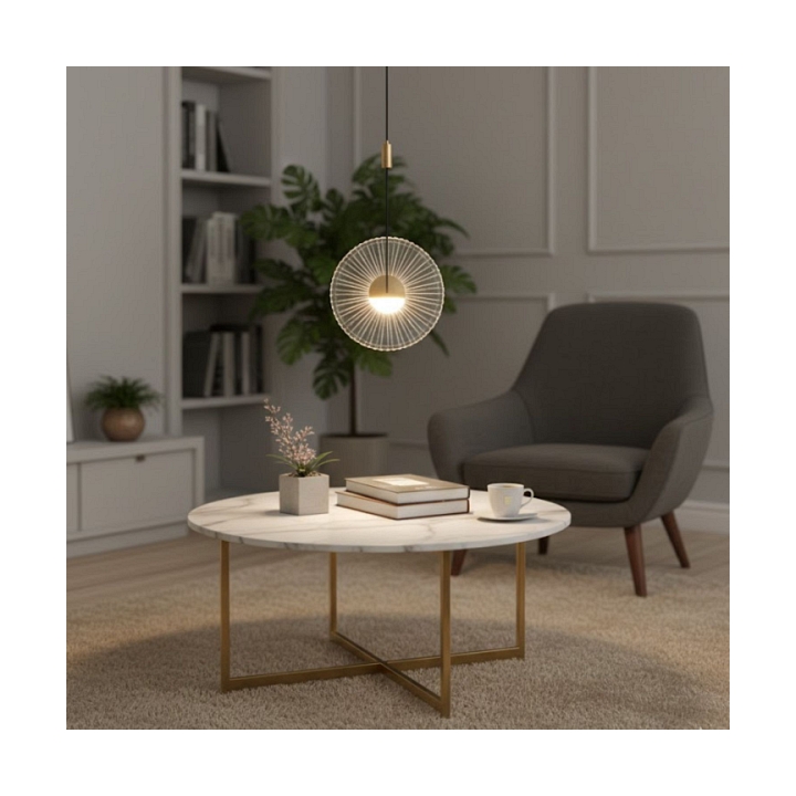 Lampa wisząca SUNBLAST - LED 20 cm, złota - Step Into Design