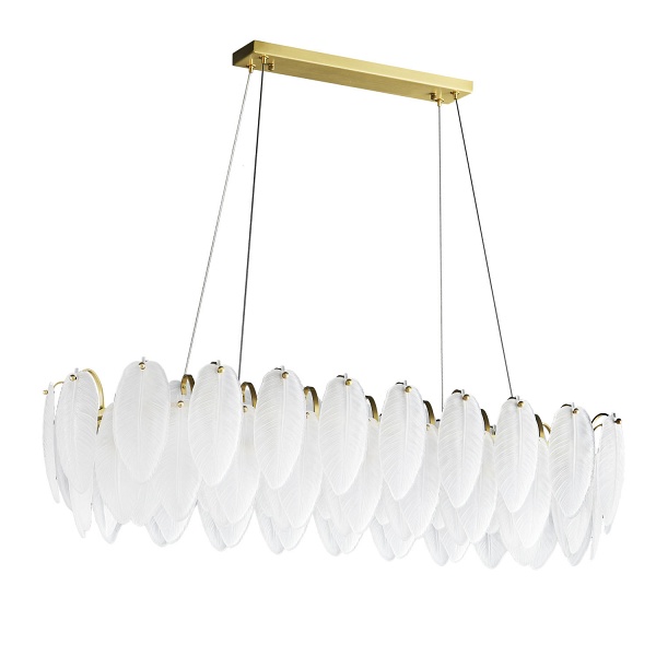 Lampa wisząca PIUMA LONG 100 cm – biała, oprawa sufitowa Step Into Design