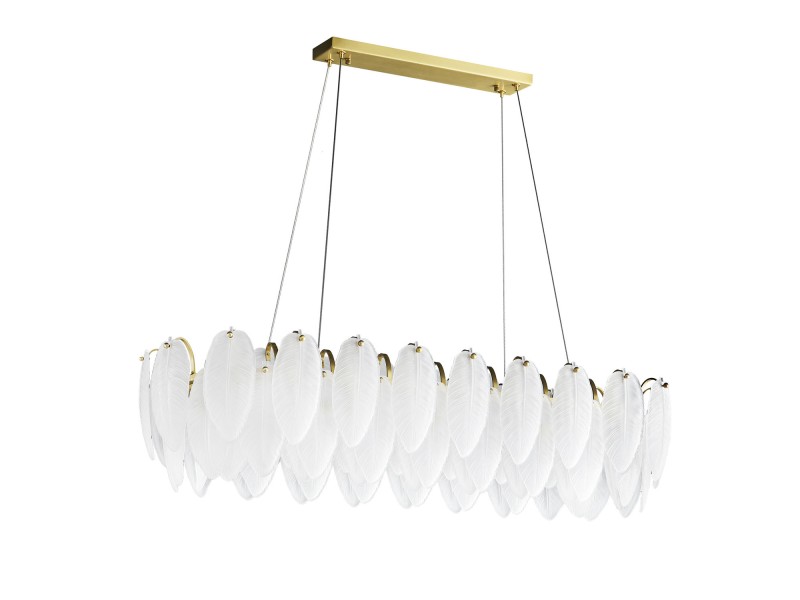 Lampa wisząca PIUMA LONG 100 cm – biała, oprawa sufitowa Step Into Design