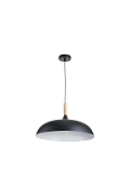 Lampa wisząca SAUCER 45 cm - czarna minimalistyczna oprawa do wnętrz nowoczesnych - Step Into Design