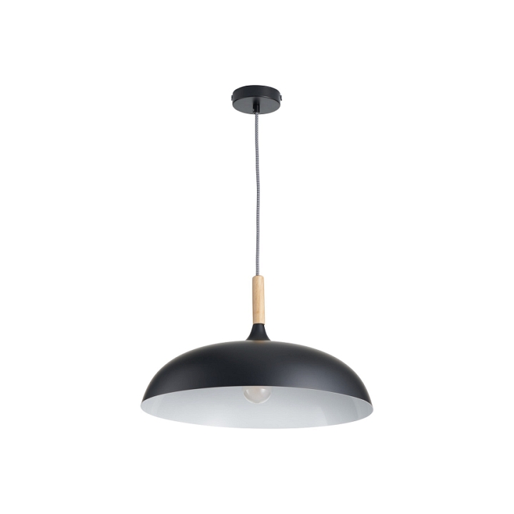 Lampa wisząca SAUCER 45 cm - czarna minimalistyczna oprawa do wnętrz nowoczesnych - Step Into Design