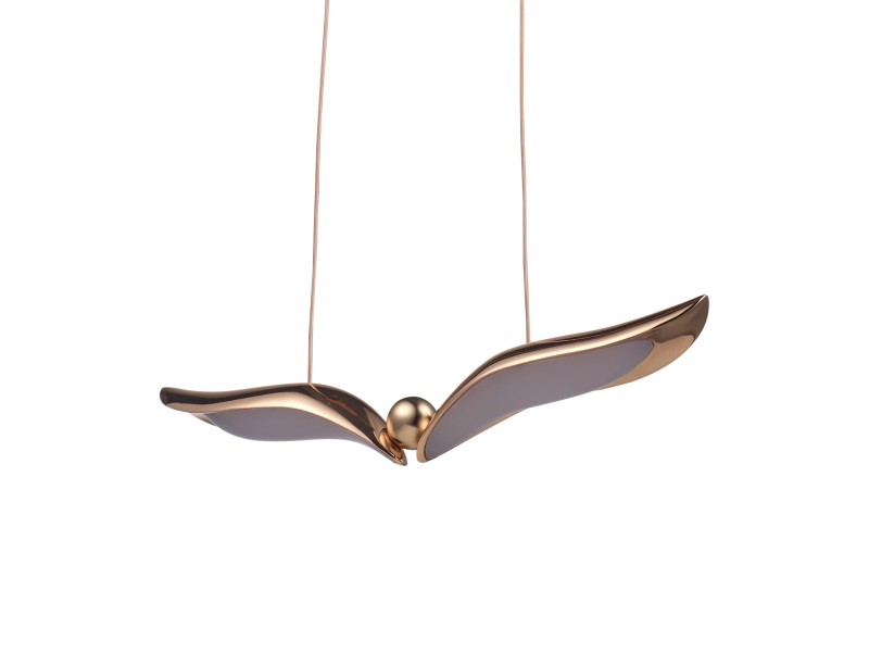 Lampa wisząca GUFO 1 LED różowe złoto 36 cm Step Into Design