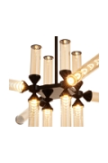 Lampa wisząca QUADRO-12 LED bursztynowe szklane klosze - Step Into Design