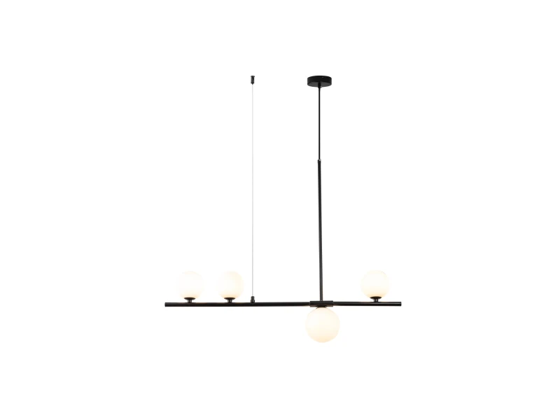Lampa wisząca MODERNO czarna z białymi kulami 80 cm - do salonu, jadalni i biura Step Into Design