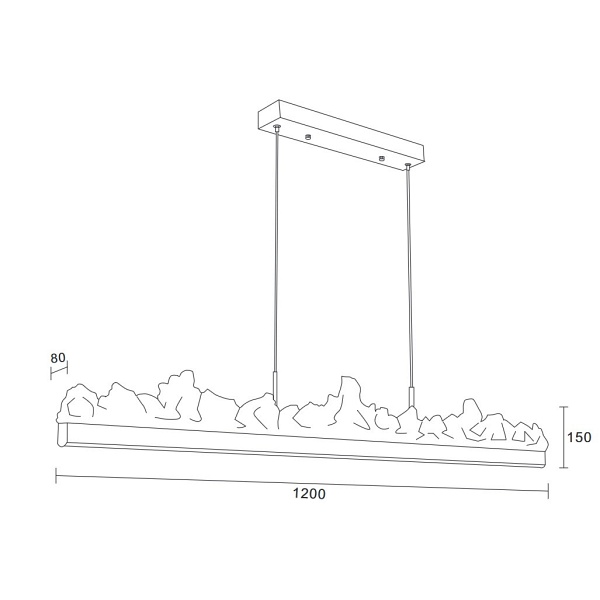 Lampa wisząca MONTANA LONG LED złota 125 cm Step Into Design