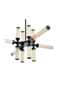 Lampa wisząca QUADRO-12 LED bursztynowe szklane klosze - Step Into Design