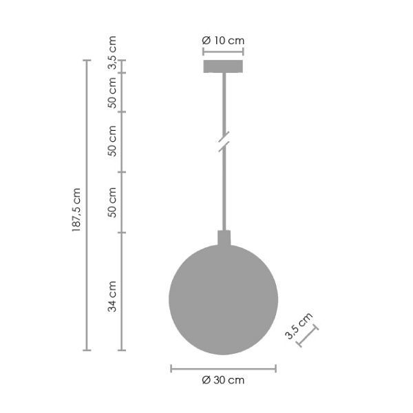 Lampa wisząca MARBLE LED marmurowo złota 30 cm Step Into Design