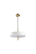 Lampa wisząca ARTDECO 35 cm biało złota - Step Into Design