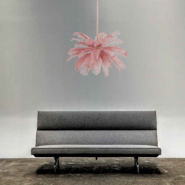 Lampa wisząca EMU pióra różowe 100 cm Step Into Design