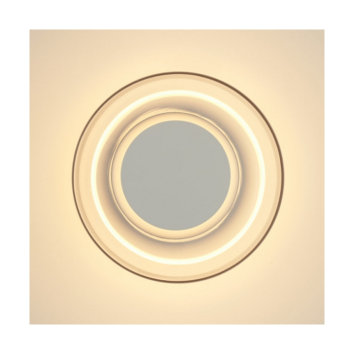 Lampa ścienna DONUT 18 – LED, szkło transparentne, biały środek - Step Into Design