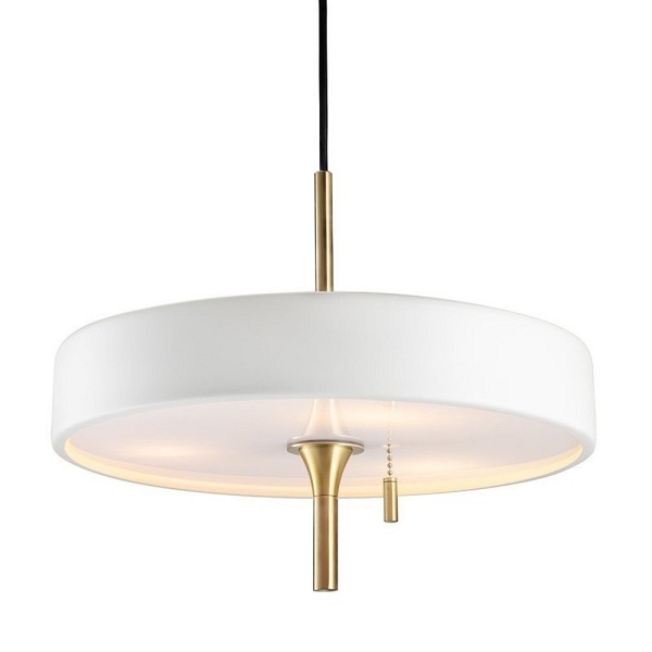 Lampa wisząca ARTDECO biało - złota 35 cm do salonu Step Into Design