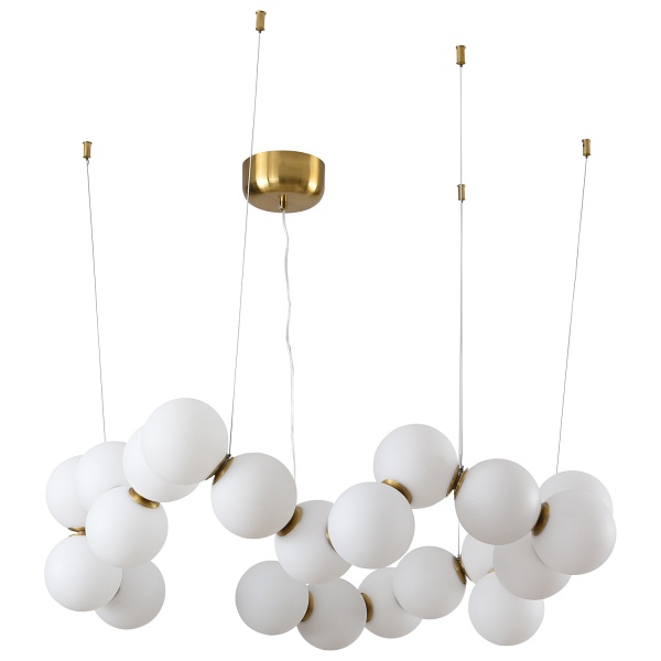 Lampa wisząca CORALLI-80 - LED, biało-mosiężna Step Into Design