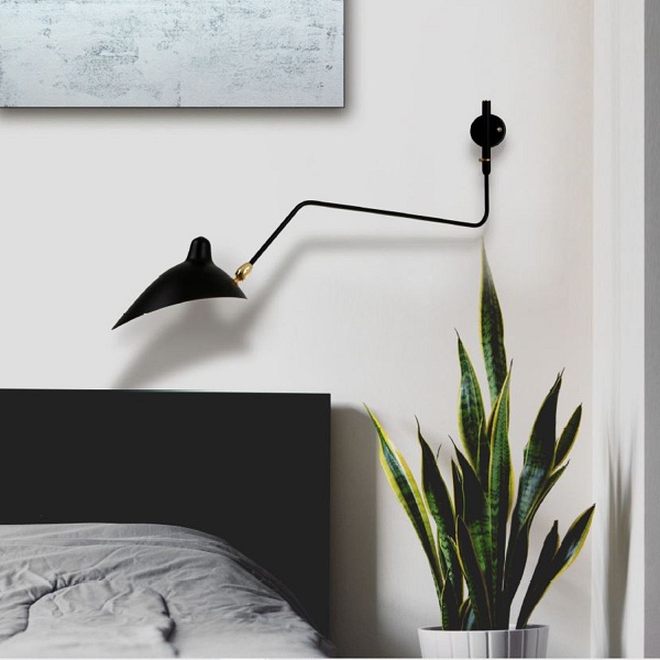 Lampa ścienna CRANE-1W czarna 99 cm Step Into Design