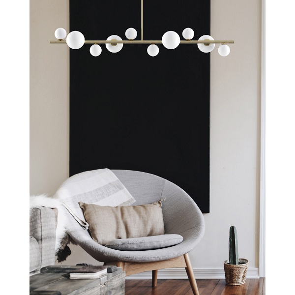 Lampa wisząca MILKY DROP złota 120 cm Step Into Design