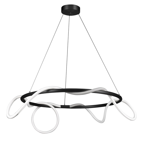 Lampa wisząca FANTASIA ROUND LED czarna 60 cm Step Into Design