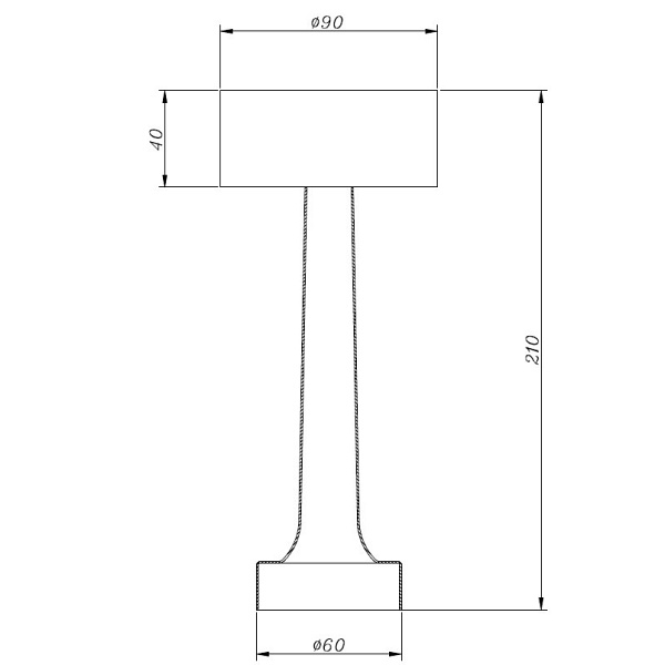 Lampa stołowa TAVOLO A LED dotykowa miedziana 21 cm Step Into Design