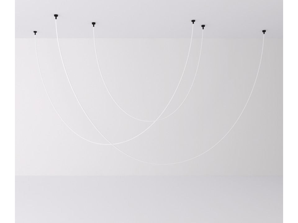 Lampa wisząca SNAKE LED wąż ledowy czarna 300 cm Step Into Design
