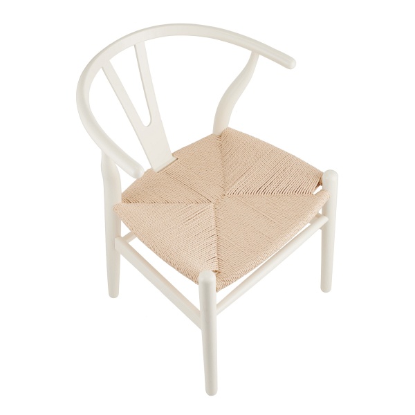 Krzesło BONBON biało naturalne rattanowo jesionowe Step Into Design