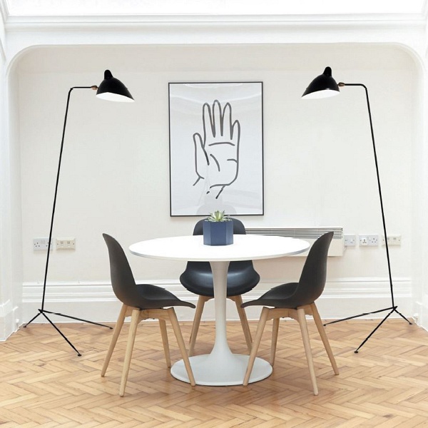 Lampa podłogowa CRANE-F1 czarna 160 cm Step Into Design