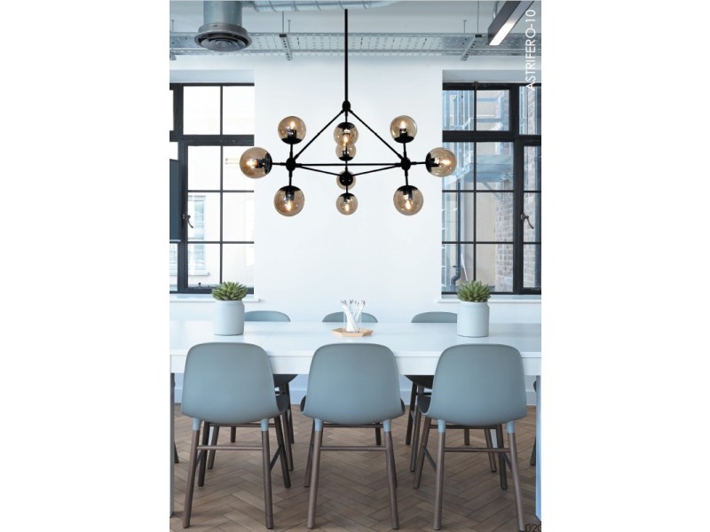 Lampa wisząca ASTRIFERO-15 bursztynowo czarna 110 cm Step Into Design
