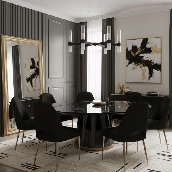 Lampa wisząca CANDELA-6 czarna 70 cm Step Into Design