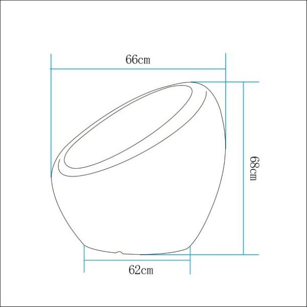 Fotel ogrodowy COMFY LED RGBW 16 kolorów 68 cm Step Into Design