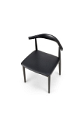 Krzesło CLASSY jesionowe w kolorze czarnym z poduszką ze skóry eko - Step Into Design