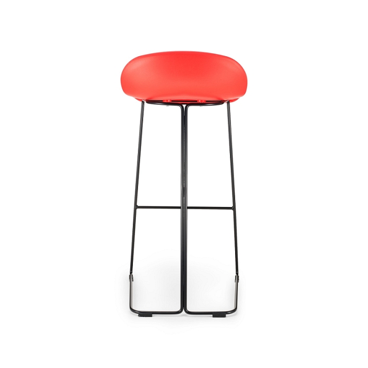 Hoker CARO BAR czarne nogi i czerwone siedzisko 75 cm - Step Into Design