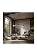 Lampa wisząca CIRCLE 120 LED nikiel szczotkowany 120 cm - Step Into Design