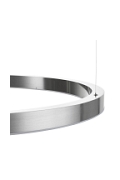 Lampa wisząca CIRCLE 100 cm - LED, ring nikiel szczotkowany - Step Into Design