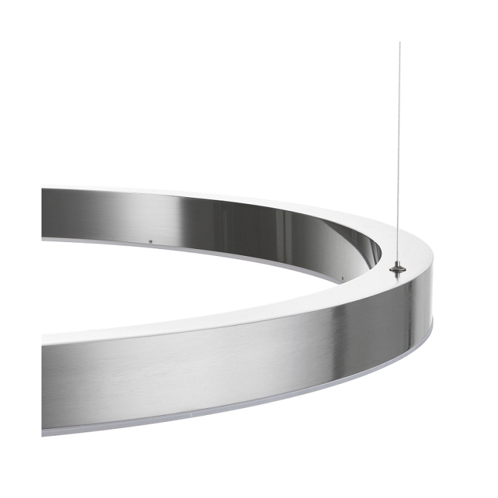 Lampa wisząca CIRCLE 100 cm - LED, ring nikiel szczotkowany - Step Into Design