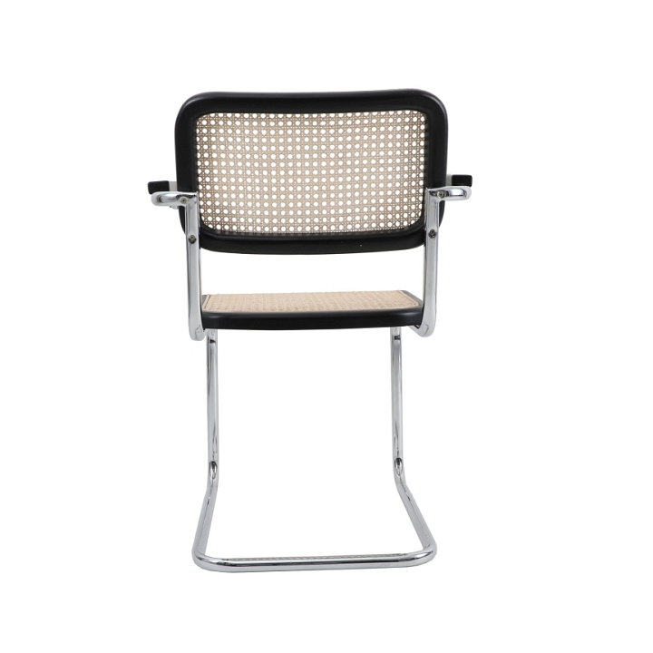 Krzesło VIENNA rattanowo czarne z podłokietnikami - Step Into Design