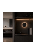 Lampa ścienna NYX 25 cm - LED okrągła, metalowa, czarna - Step Into Design