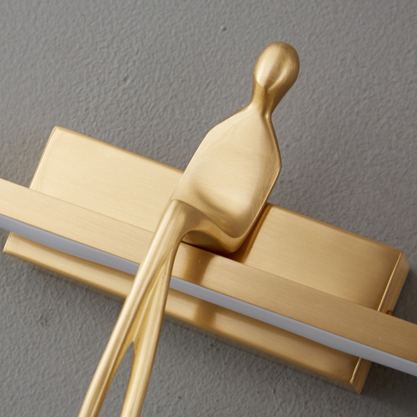 Lampa ścienna AMICI 31 cm LED złota, mosiądz Step Into Design