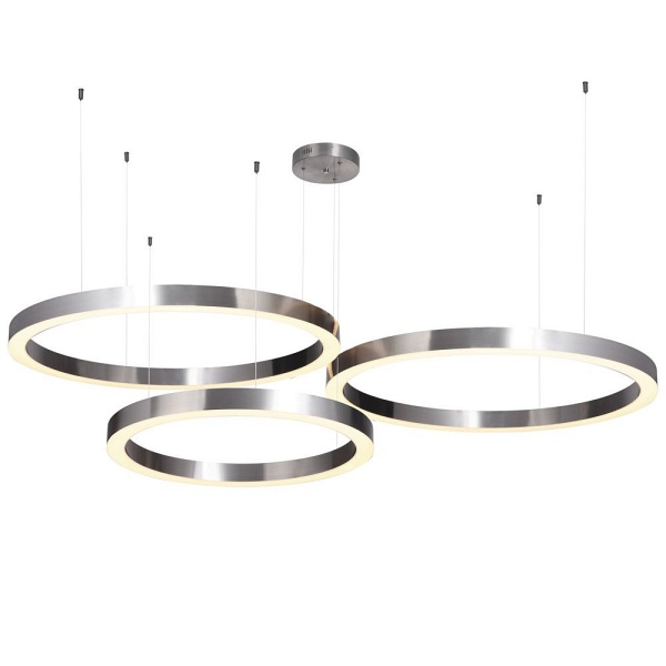 Lampa wisząca CIRCLE 60+80+80 LED nikiel na 1 podsufitce Step Into Design