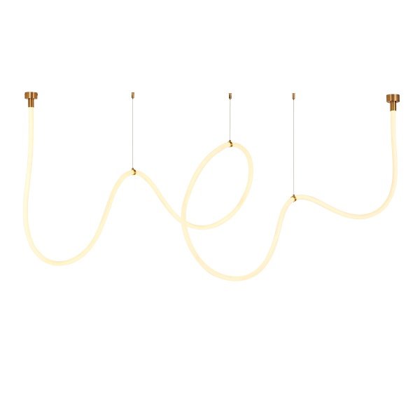 Lampa wisząca SNAKE LED wąż ledowy złota 500 cm Step Into Design