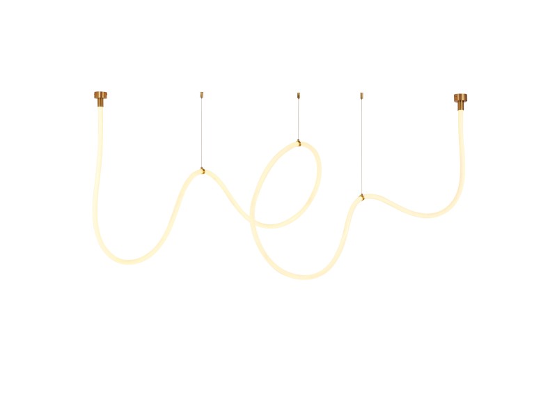 Lampa wisząca SNAKE LED wąż ledowy złota 500 cm Step Into Design