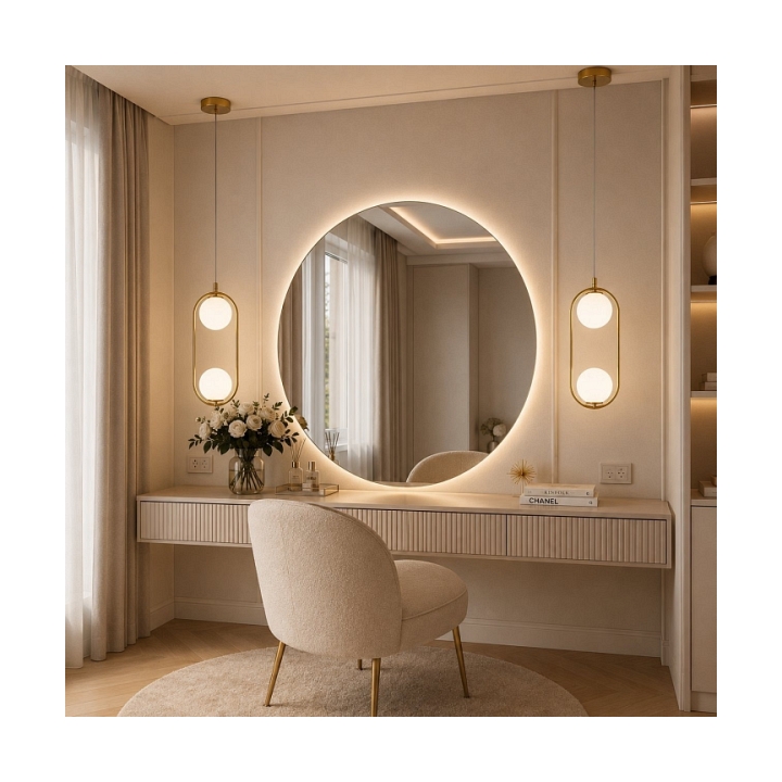 Lampa wisząca COSTA DUO 50 cm - złoty stelaż, dwa klosze - Step Into Design